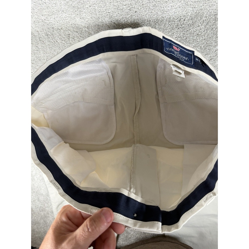Vineyard Vines Performance Pants Mens 36x30 White Straight Stretch Chino Golf - Picture 7 of 10